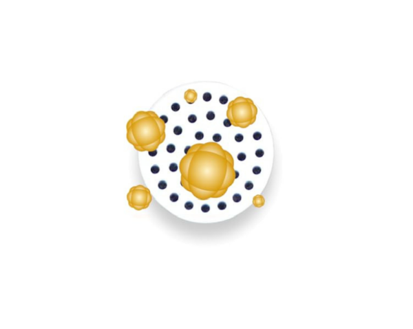 Front view of one cotton activated carbon filter for air purification in the CPAP Cleaner Pro