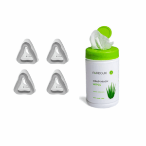 4 almohadillas F20 AirTouch con sus toallitas limpiadoras ResMed